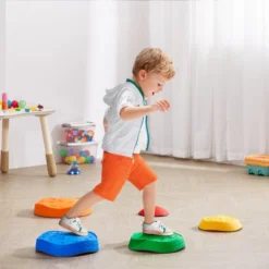 VEVOR Balance Stepping Stones For Kids, 5 PCS, Up To 220 Lbs, Non-Slip Toddlers Sensory Stepping Stones, Toys For Children Aged 3 4 5 6 7 8+