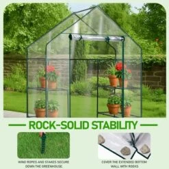 SEVOBAL Greenhouse Outdoor Durable PE Plant Green House For Frost Protection Shelf Clips Roll-up Zipper Door Walk-in For Planter, Clear, 98"*36"*9.5" 7 SEVOBAL Greenhouse Outdoor Durable PE Plant Green House For Frost Protection Shelf Clips Roll-up Zipper Door Walk-in For Planter, Clear, 98"*36"*9.5" -D'Eco Store GUEST 065f25ac fb1f 4b2e 8dcf f7931d5df593