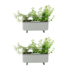 Vego Garden Twin Pack Self-Watering Herb Planter Box With Trellis Rectangular Indoor Outdoor Planter Pots 7.3"x17.5"x10.5" 14 Vego Garden Twin Pack Self-Watering Herb Planter Box With Trellis Rectangular Indoor Outdoor Planter Pots 7.3"x17.5"x10.5" -D'Eco Store GUEST 0660bc17 ef23 4f51 8a7b cb649fa3a691