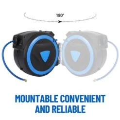 Wall Mount Air Hose Reel Retractable - Auto Rewind Compressor Hose Reel With 180° Swivel, 300 PSI Hybrid Hose, 1/4" Out, 3/8" In (PP) 8 Wall Mount Air Hose Reel Retractable - Auto Rewind Compressor Hose Reel With 180° Swivel, 300 PSI Hybrid Hose, 1/4" Out, 3/8" In (PP) -D'Eco Store GUEST 074237fd ba77 4593 8dad ce24fcadff4e