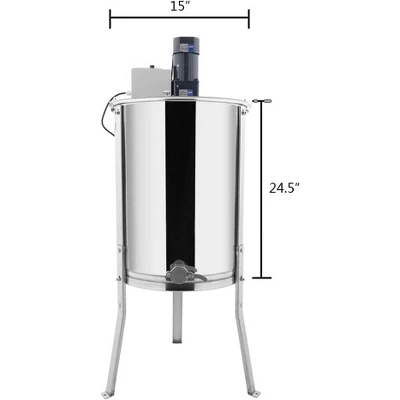 VINGLI Upgraded Electric 4 Frame Honey Extractor, Stainless Steel Honeycomb Spinner Drum With Adjustable Height Stands 1 VINGLI Upgraded Electric 4 Frame Honey Extractor, Stainless Steel Honeycomb Spinner Drum With Adjustable Height Stands
