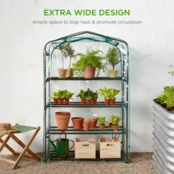 Best Choice Products 40in Wide 4-Tier Mini Greenhouse, Portable Indoor Outdoor Arboretum For Yard W/ Steel Shelves 10 Best Choice Products 40in Wide 4-Tier Mini Greenhouse, Portable Indoor Outdoor Arboretum For Yard W/ Steel Shelves -D'Eco Store GUEST 08019793 9fdf 471c 884f 18d3db9721f4