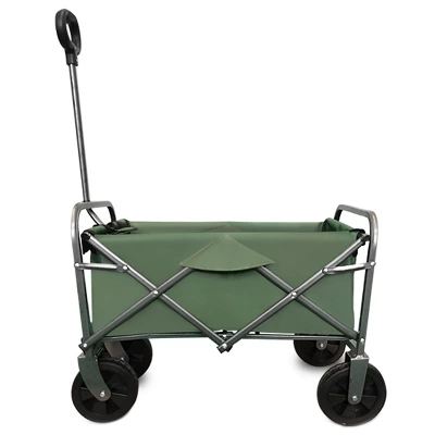 Collapsible Foldable Wagon Cart W/ Strapping System, Beach Wagon ,Utility Wagon Grocery Cart Camping Shopping Sports Gardeing Fishing Supports 225lbs 1 Collapsible Foldable Wagon Cart W/ Strapping System, Beach Wagon ,Utility Wagon Grocery Cart Camping Shopping Sports Gardeing Fishing Supports 225lbs