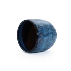 LuxenHome 12-Inch Ocean Blue Ceramic Planter Indoor Outdoor Plant Pot With Drainage Hole And Plug Modern Glazed Round Flower Pot Planter -D'Eco Store GUEST 0a8ca67c a301 4917 953e 20c6119a1927