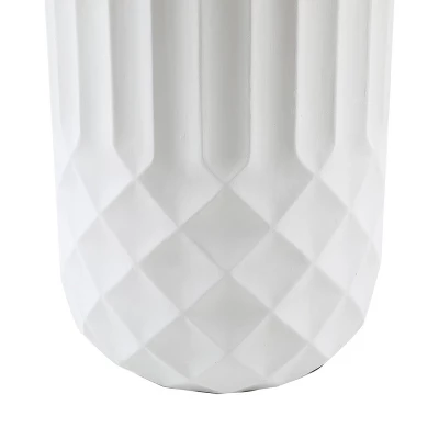 LuxenHome White 19" Tall Round MgO Planter 3 LuxenHome White 19" Tall Round MgO Planter - Image 3