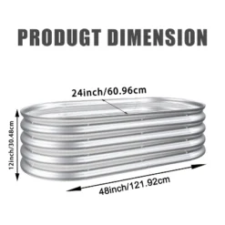 Okak Galvanized Steel Raised Garden Bed 12 Inch (2-Pack) Heavy Duty Rust-Resistant Planter Box Kit For Vegetables, Flowers, Herbs, Easy Assembly -D'Eco Store GUEST 0aade754 493f 4721 8d9b 9599f92f3af0