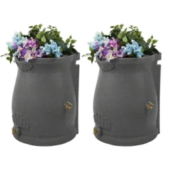 Good Ideas Rain Wizard 50 Gallon Rain Saver Barrel Water Storage Urn With Planter Space And 2 Brass Spigots, Light Granite (2 Pack) 11 Good Ideas Rain Wizard 50 Gallon Rain Saver Barrel Water Storage Urn With Planter Space And 2 Brass Spigots, Light Granite (2 Pack) -D'Eco Store GUEST 0b0c5139 2838 4b9d 9829 927d7e5a0ca7