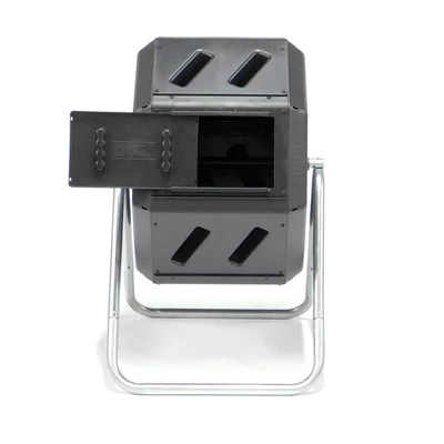 FCMP Outdoor Plastic Dual Chamber Tumbling Composter Outdoor Elevated Rotating Garden Compost Bin 5 FCMP Outdoor Plastic Dual Chamber Tumbling Composter Outdoor Elevated Rotating Garden Compost Bin - Image 5