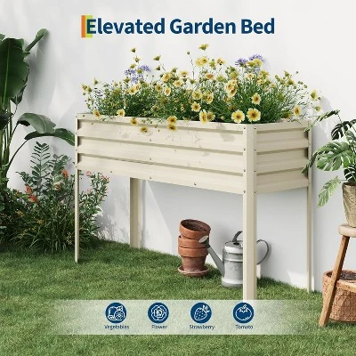 Raised Garden Bed With -Watering Reservoir - Tall Elevated Square Planter Box For Vegetables/Herbs, Heavy Duty Steel Panels & Drainage 2 Raised Garden Bed With -Watering Reservoir - Tall Elevated Square Planter Box For Vegetables/Herbs, Heavy Duty Steel Panels & Drainage - Image 2