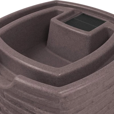 Good Ideas Impressions Riverwalk 50-Gallon Faux Slate Surface Dual Spigot Locations Rain Barrel W/2 Brass Spigots & Screen, Red Brick 2 Good Ideas Impressions Riverwalk 50-Gallon Faux Slate Surface Dual Spigot Locations Rain Barrel W/2 Brass Spigots & Screen, Red Brick - Image 2