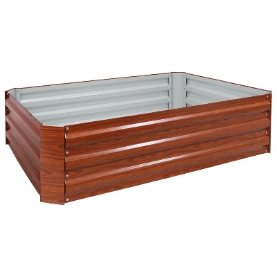 Sunnydaze Decor Sunnydaze Raised Corrugated Galvanized Steel Rectangle Garden Bed For Plants, Vegetables, And Flowers - 47" W X 11.75" H 10 Sunnydaze Decor Sunnydaze Raised Corrugated Galvanized Steel Rectangle Garden Bed For Plants, Vegetables, And Flowers - 47" W X 11.75" H - Image 10