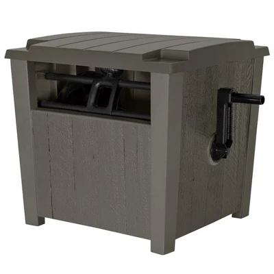 Suncast Farmington Smart Tube Weatherproof Outdoor Hideaway Standard Garden Hose Storage Pot Container With Brass Connections, Stoney (4 Pack) 2 Suncast Farmington Smart Tube Weatherproof Outdoor Hideaway Standard Garden Hose Storage Pot Container With Brass Connections, Stoney (4 Pack) - Image 2