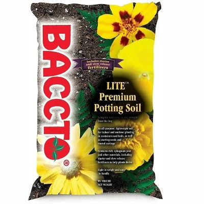 Michigan Peat 1420 Baccto Lite Premium Potting Soil For Indoor Outdoor Gardening, Seed Starting, Propagation, And More, , 20 Quart Bag 1 Michigan Peat 1420 Baccto Lite Premium Potting Soil For Indoor Outdoor Gardening, Seed Starting, Propagation, And More, , 20 Quart Bag