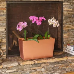 ACHLA Designs 22" Wide Rectangular Flower Box Galvanized Steel Copper Plated 5 ACHLA Designs 22" Wide Rectangular Flower Box Galvanized Steel Copper Plated -D'Eco Store GUEST 11b19096 3ba3 44ed a107 67877629c76f
