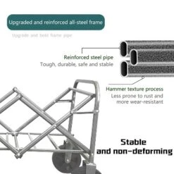 Collapsible Foldable Wagon Cart W/ Strapping System, Beach Wagon ,Utility Wagon Grocery Cart Camping Shopping Sports Gardeing Fishing Supports 225lbs 13 Collapsible Foldable Wagon Cart W/ Strapping System, Beach Wagon ,Utility Wagon Grocery Cart Camping Shopping Sports Gardeing Fishing Supports 225lbs -D'Eco Store GUEST 124eb1eb 3698 45c8 8feb 4e7f6dd6e2b5
