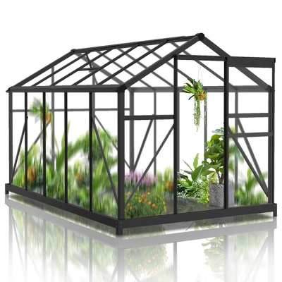 SEVOBAL Greenhouse Quick Setup For Outdoors With Roof Vent Walk In Green Houses Opendoor For Outside Outdoor Garden Backyard, Black, 135"*68"*13.5" 5 SEVOBAL Greenhouse Quick Setup For Outdoors With Roof Vent Walk In Green Houses Opendoor For Outside Outdoor Garden Backyard, Black, 135"*68"*13.5" - Image 5