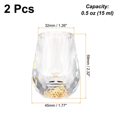 Unique Bargains Diamond Surface Polystyrene Lightweight Shot Glasses 2 Pcs 1 Unique Bargains Diamond Surface Polystyrene Lightweight Shot Glasses 2 Pcs