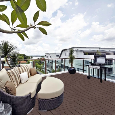 Plastic Interlocking Deck Tiles, 12.00"x12.00" (Pack Of 44). Patio, Outdoor Waterproof, All-weather For Garden 4 Plastic Interlocking Deck Tiles, 12.00"x12.00" (Pack Of 44). Patio, Outdoor Waterproof, All-weather For Garden - Image 4