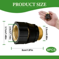 INFURNIC Hose Valves And Connectors Quick Connect Hose Fittings Male/Female Set, 3/4 Inch Aluminum Garden Hose Fitting Water Hose Connector (8 Set)