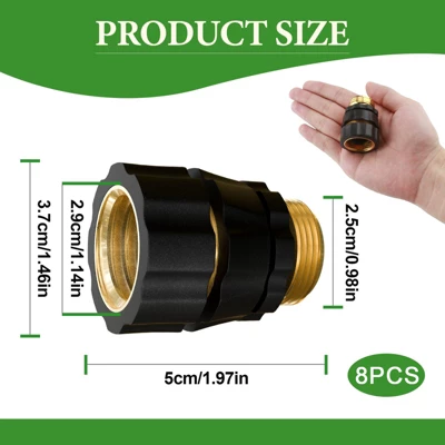 INFURNIC Hose Valves And Connectors Quick Connect Hose Fittings Male/Female Set, 3/4 Inch Aluminum Garden Hose Fitting Water Hose Connector (8 Set) 1 INFURNIC Hose Valves And Connectors Quick Connect Hose Fittings Male/Female Set, 3/4 Inch Aluminum Garden Hose Fitting Water Hose Connector (8 Set)
