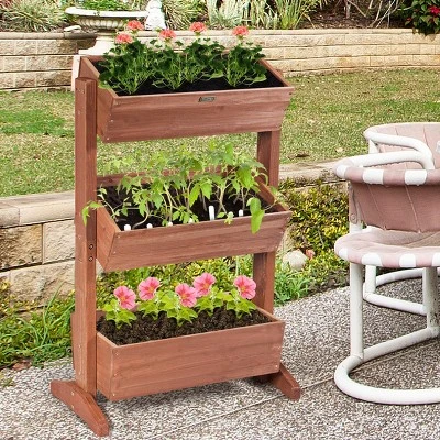 3-Tier Raised Garden Bed Vertical Freestanding Elevated Planter Patio Balcony 7 3-Tier Raised Garden Bed Vertical Freestanding Elevated Planter Patio Balcony - Image 7