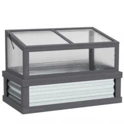 Outsunny Raised Garden Bed With Polycarbonate Greenhouse, Lean To Wooden Cold Frame Greenhouse, Flower Planter Protection, 41"x22.5"x28.25" 12 Outsunny Raised Garden Bed With Polycarbonate Greenhouse, Lean To Wooden Cold Frame Greenhouse, Flower Planter Protection, 41"x22.5"x28.25" -D'Eco Store GUEST 1c9eb3cb a313 4043 9779 ae7af7529d1e