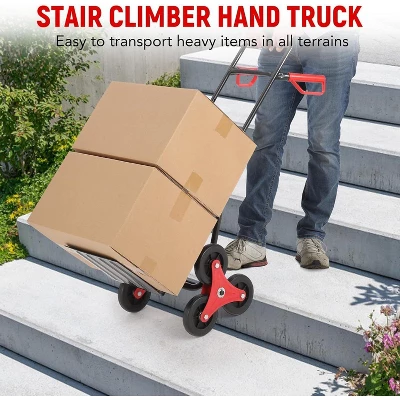 Acekool Stair Climbing Dolly, 2-in-1 Folding Hand Truck With 6 Wheels, Telescoping Handle, 330 Lbs Load For Stairs, Moving, Storage 7 Acekool Stair Climbing Dolly, 2-in-1 Folding Hand Truck With 6 Wheels, Telescoping Handle, 330 Lbs Load For Stairs, Moving, Storage - Image 7