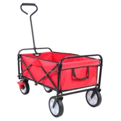 FURNIinspire Wheelbarrows And Lawn Carts Folding Wagon Cart, Collapsible Garden, Beach And Shopping Utility Cart With Handle, Red, 41“*21"*46" 8 FURNIinspire Wheelbarrows And Lawn Carts Folding Wagon Cart, Collapsible Garden, Beach And Shopping Utility Cart With Handle, Red, 41“*21"*46" -D'Eco Store GUEST 1e599145 9497 4ad9 b395 9427aaccb29e