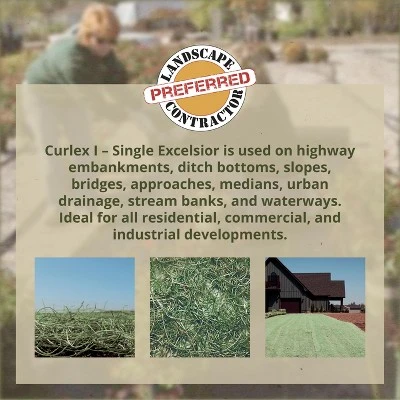 DeWitt AEC-SEGRN4 Curlex I 4 X 112.5 Feet Single Layer Excelsior Biodegradable Commercial And Home Landscaping Erosion Control Blanket, Green 4 DeWitt AEC-SEGRN4 Curlex I 4 X 112.5 Feet Single Layer Excelsior Biodegradable Commercial And Home Landscaping Erosion Control Blanket, Green - Image 4