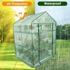 Walk-in Greenhouse With Roll-Up Zipper Door 57 X 57 X 76 Portable 3-Tier 6-Shelf Steel Frame Greenhouse For Indoor Outdoor Garden Patio, Green 11 Walk-in Greenhouse With Roll-Up Zipper Door 57 X 57 X 76 Portable 3-Tier 6-Shelf Steel Frame Greenhouse For Indoor Outdoor Garden Patio, Green -D'Eco Store GUEST 1ed3b0c3 5e0f 4d42 8f66 cd992d3ce98e