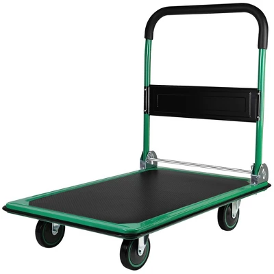 Platform Truck Dolly Large Foldable Moving Cart For Easy Mobile Storage, 360 Degree Swivel Wheels 660 Lbs Weight Capacity 4 Platform Truck Dolly Large Foldable Moving Cart For Easy Mobile Storage, 360 Degree Swivel Wheels 660 Lbs Weight Capacity - Image 4