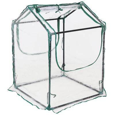 Sunnydaze Decor Sunnydaze Mini Greenhouse With 2 Zippered Side Doors - Clear 9 Sunnydaze Decor Sunnydaze Mini Greenhouse With 2 Zippered Side Doors - Clear - Image 9