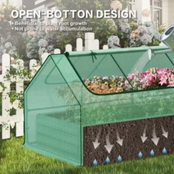 Aoodor 6 X 3 X 1 Ft Raised Garden Bed With Mini Greenhouse Kit, Metal Planter Box With 2 Roll-Up Zipper Doors For Vegetables, Herbs, And Flowers 11 Aoodor 6 X 3 X 1 Ft Raised Garden Bed With Mini Greenhouse Kit, Metal Planter Box With 2 Roll-Up Zipper Doors For Vegetables, Herbs, And Flowers -D'Eco Store GUEST 1fee99dc 09e8 4024 a926 8833318423a3