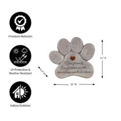 Evergreen 11" Paw Shaped Pet Memorial Garden Stone, Best Friends Live Forever 14 Evergreen 11" Paw Shaped Pet Memorial Garden Stone, Best Friends Live Forever -D'Eco Store GUEST 20333a4f 790d 4796 b194 9a1fe1030a30