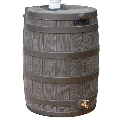 Good Ideas Rain Wizard 50 Gallon Plastic Rain Barrel Water Collector With Brass Spigot, Oak (6 Pack) 1 Good Ideas Rain Wizard 50 Gallon Plastic Rain Barrel Water Collector With Brass Spigot, Oak (6 Pack)