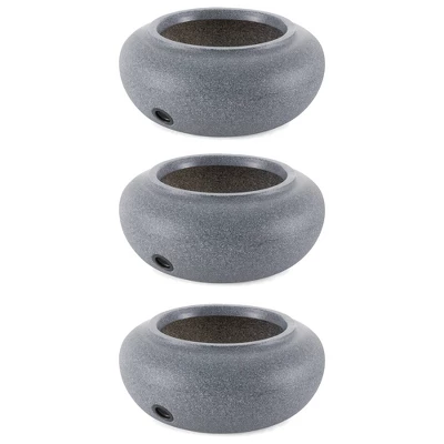 HC Companies Versatile 21 Inch Round Natural Decorative Plastic Outdoor Garden Hose Storage Pot With Side Hole, Granite (3 Pack) 6 HC Companies Versatile 21 Inch Round Natural Decorative Plastic Outdoor Garden Hose Storage Pot With Side Hole, Granite (3 Pack) - Image 6
