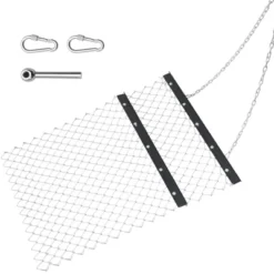 4' X 5' ATV Chain Harrow UTV Drag Grader Tractor Attachments For Farm And Garden Lawn