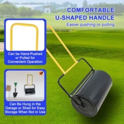 SKRAN High Capacity Lawn Roller, Can Fill Sand/Water, With Easy-Turn Plug And U-Shaped Ergonomic Handle For Convenient Push And Pull, For Garden, Farm 11 SKRAN High Capacity Lawn Roller, Can Fill Sand/Water, With Easy-Turn Plug And U-Shaped Ergonomic Handle For Convenient Push And Pull, For Garden, Farm -D'Eco Store GUEST 253eb5cc fef0 4deb 902c b6cffb0476ff