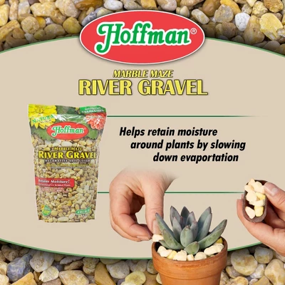 Hoffman Natural Marble Maze River Gravel Decorative Soil Cover For Potted Or Bedded Plants, 2 Dry Quarts 3 Hoffman Natural Marble Maze River Gravel Decorative Soil Cover For Potted Or Bedded Plants, 2 Dry Quarts - Image 3