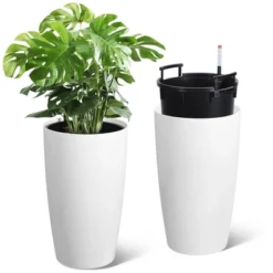 Round Planter Set Of 2, Self Watering Pots For Indoor Plants, Large Flower Pot Outdoor With Built-in Drainage And A Water Level Monitor 19 Round Planter Set Of 2, Self Watering Pots For Indoor Plants, Large Flower Pot Outdoor With Built-in Drainage And A Water Level Monitor -D'Eco Store GUEST 2641fc90 cd4d 418e ba16 fa85f87cfee4