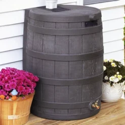 Good Ideas Rain Wizard 50 Gallon Rain Barrel Water Collector, Oak (2 Pack) 9 Good Ideas Rain Wizard 50 Gallon Rain Barrel Water Collector, Oak (2 Pack) -D'Eco Store GUEST 272389ff c600 49fd 8698 0f415d353fdc
