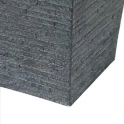 LuxenHome Gray MgO Tall Tapered Square Planter -D'Eco Store GUEST 27b724c3 af15 4f91 8a95 b7583d4106ff