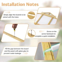 AMERLIFE Wooden Greenhouse, Pre-Assembled Solid Cedar Frame, Walk-in Design 12 AMERLIFE Wooden Greenhouse, Pre-Assembled Solid Cedar Frame, Walk-in Design -D'Eco Store GUEST 27b794cd 0b55 4d09 9a1b e15a892ea702