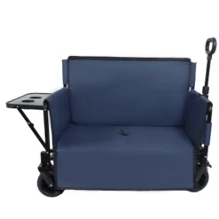 3-in-1 Convertible Folding Wagon Cart With Bench Seat & Rear-Mounted Folding Tabletop - 500lbs Heavy-Duty Utility Wagondark Blue -D'Eco Store GUEST 2b985f3d 2421 43e0 82ad 74d7f7376a82