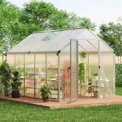 Acekool 6x10FT Aluminum Greenhouse - Polycarbonate Panels, Roof Vent & Sliding Door For Outdoor Gardening 24 Acekool 6x10FT Aluminum Greenhouse - Polycarbonate Panels, Roof Vent & Sliding Door For Outdoor Gardening -D'Eco Store GUEST 2cf1e6b3 3c42 4de2 99ac f64cc6ffd2c3