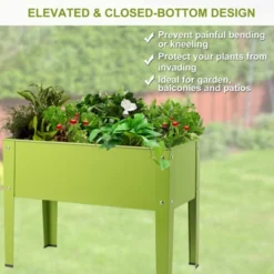 Tangkula Outdoor Elevated Garden Plant Stand Raised Garden Bed With Legs For Indoor And Outdoor Use 25" X13" X 18.0" -D'Eco Store GUEST 2d61face 9437 4240 9031 b0baa457c961