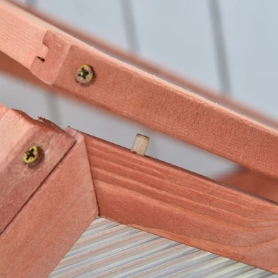 Outsunny 32" X 19" X 54" Garden Wood Cold Frame Greenhouse Flower Planter With Adjustable Shelves, Double Doors 7 Outsunny 32" X 19" X 54" Garden Wood Cold Frame Greenhouse Flower Planter With Adjustable Shelves, Double Doors - Image 7