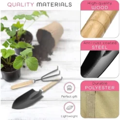 SCUDDLES Garden Tool Bag With Outdoor Hand Tools, Stainless Steel, Non-Slip Grip, Gloves, Tote - SCGB2 9 SCUDDLES Garden Tool Bag With Outdoor Hand Tools, Stainless Steel, Non-Slip Grip, Gloves, Tote - SCGB2 -D'Eco Store GUEST 2ec19f25 215f 479e a438 bf3c2bbf5557