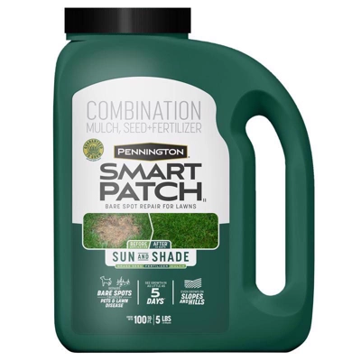 Pennington Smart Patch Mixed Sun Or Shade Seed/Fertilizer/Mulch Repair Kit 5 Lb 1 Pennington Smart Patch Mixed Sun Or Shade Seed/Fertilizer/Mulch Repair Kit 5 Lb