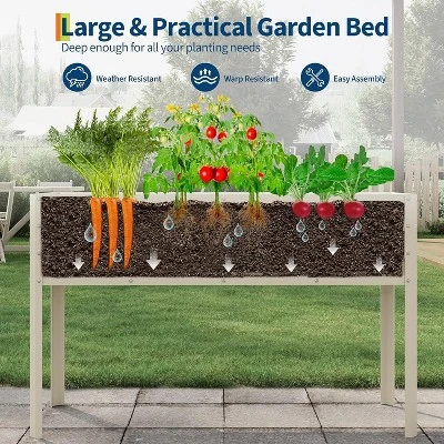 Raised Garden Bed With -Watering Reservoir - Tall Elevated Square Planter Box For Vegetables/Herbs, Heavy Duty Steel Panels & Drainage 3 Raised Garden Bed With -Watering Reservoir - Tall Elevated Square Planter Box For Vegetables/Herbs, Heavy Duty Steel Panels & Drainage - Image 3